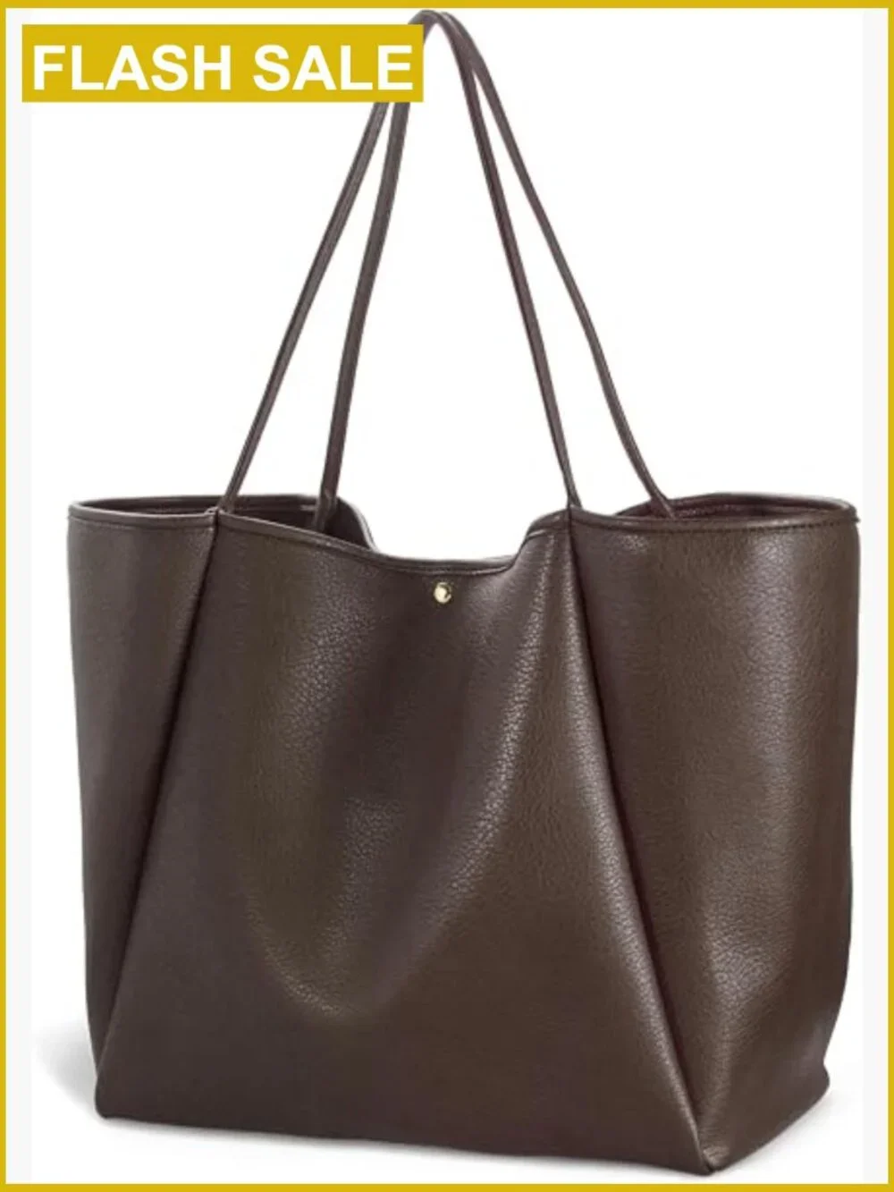 Oversize Pu Leather Tote Weekender Travel Handbag Shopper